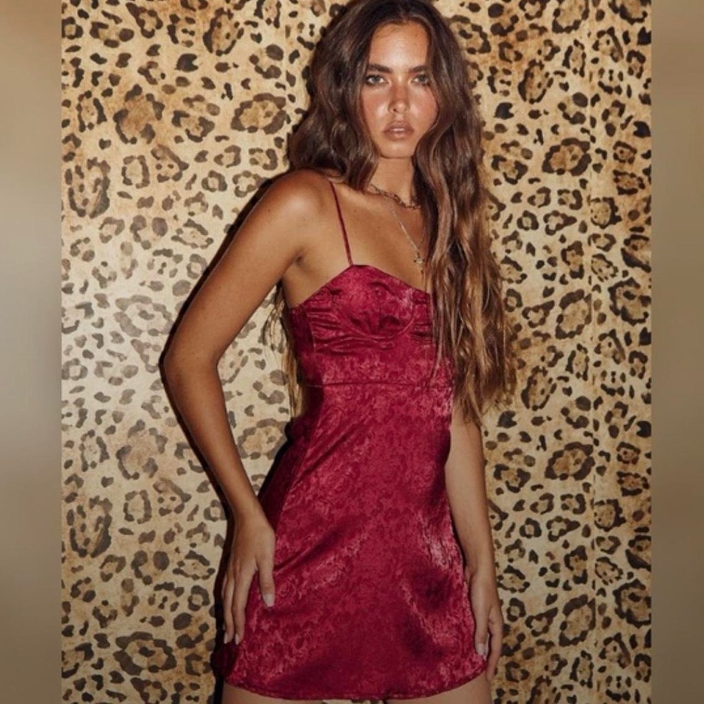 Princess Polly burgundy dress